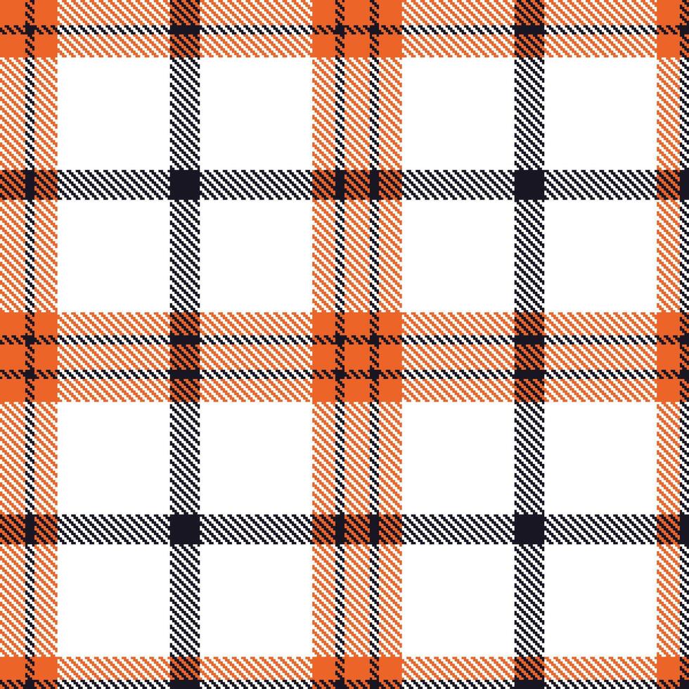 Modern Seamless Tartan in Cool Deep Orange tones Textile Design vector