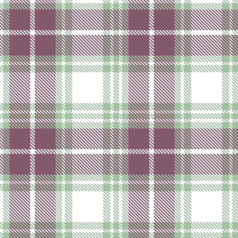 Rich White and Metallic Greenish Grey Seamless Tartan Textile Design vector