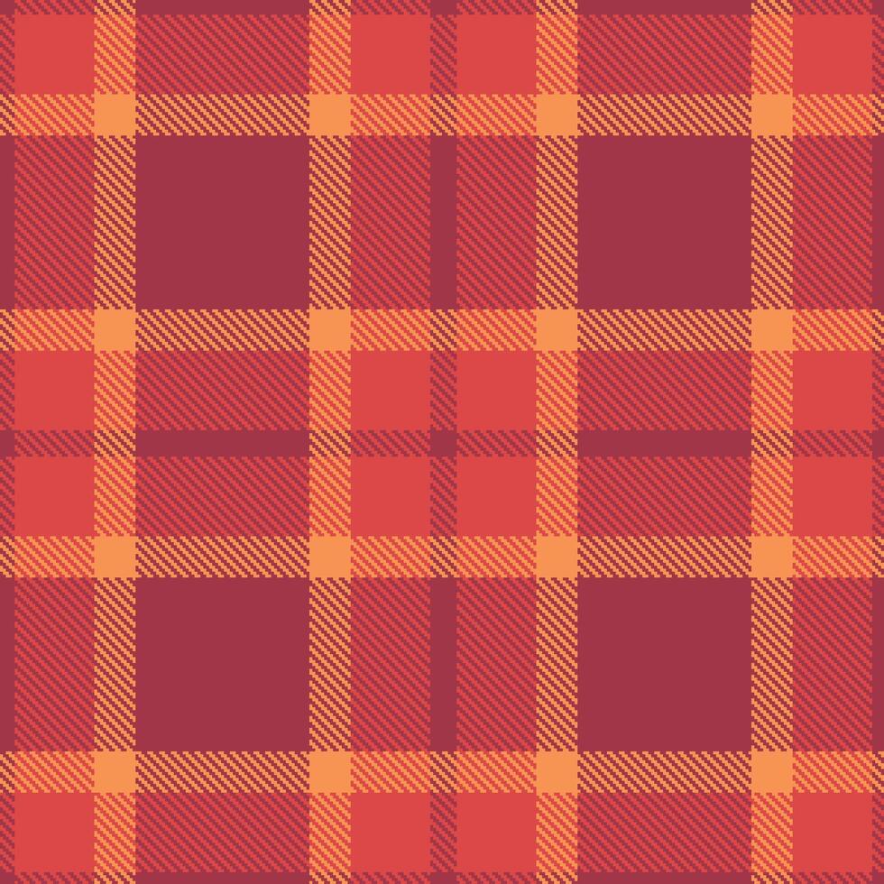 Modern Seamless Tartan in Dusty Dark Rose tones Textile Design vector