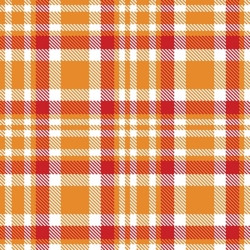 Deep Brownish Orange Seamless Tartan with Iridescent White accents Textile Design vector
