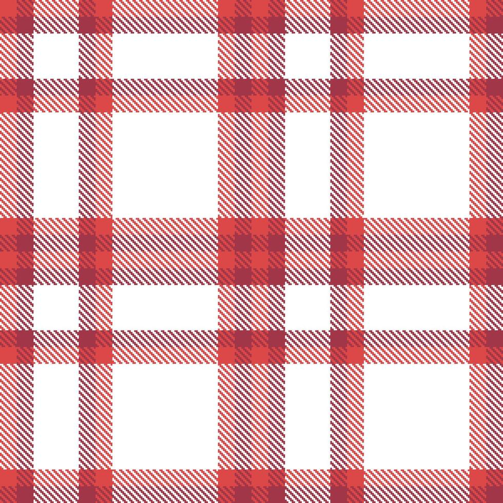 Modern Cool Faded Red Seamless Tartan Textile Design Variant 1990 vector
