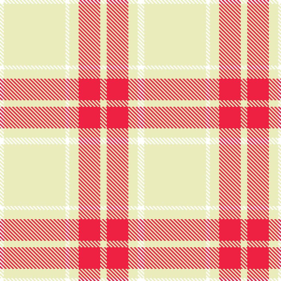 Dusty Pale and Deep White Seamless Tartan Textile Design vector