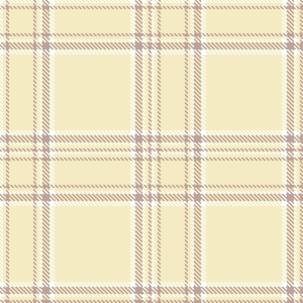 Dusty White and Soft Pale Seamless Tartan Textile Design vector