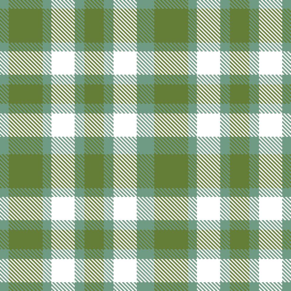 Modern Dusty Greyish Teal Seamless Tartan Textile Design vector