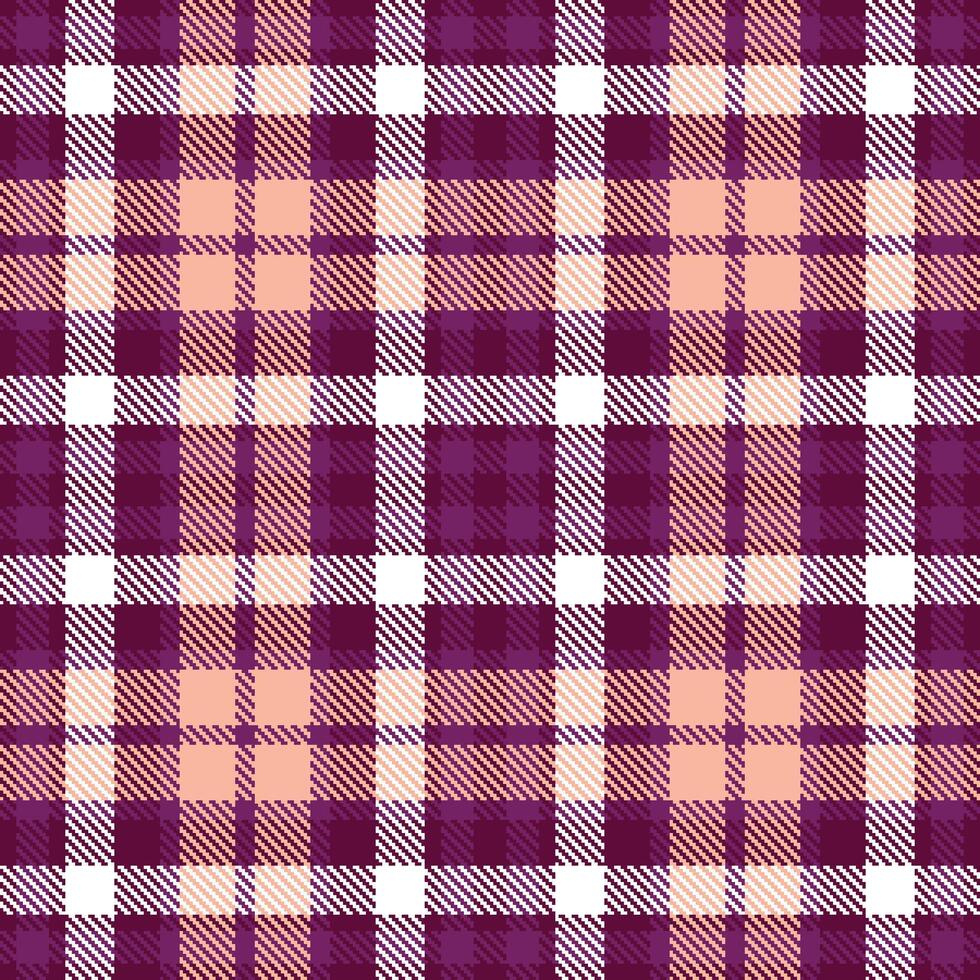 Modern Seamless Tartan in Metallic Plum tones Textile Design vector