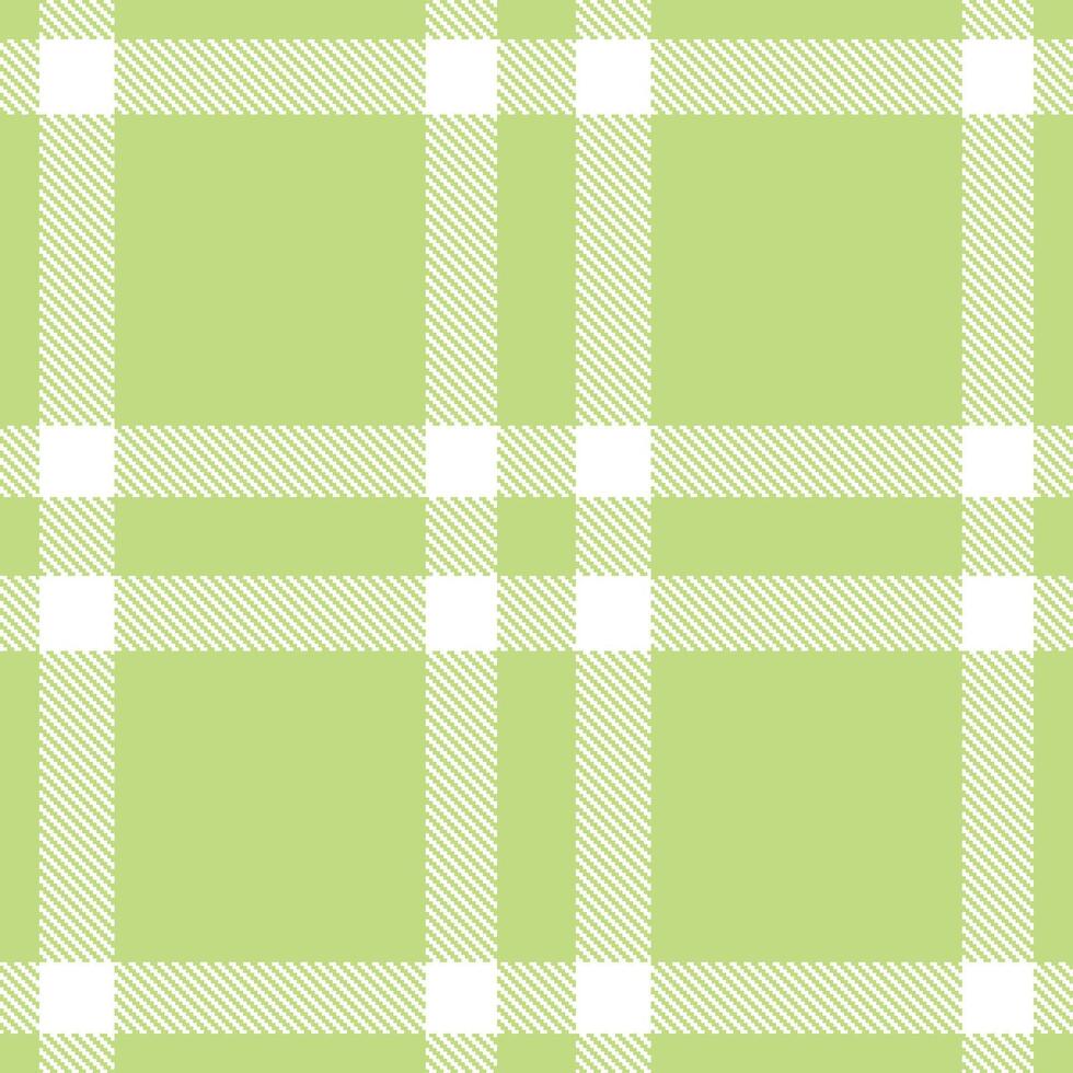 Metallic Pistachio Seamless Tartan with Bright White accents Textile Design vector