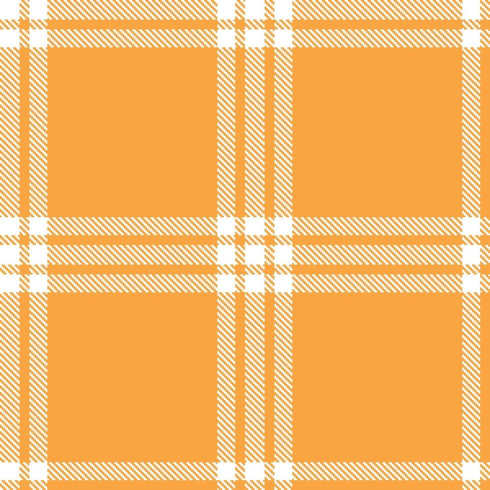 Neon White Seamless Tartan with Muted Light Orange accents Textile Design vector
