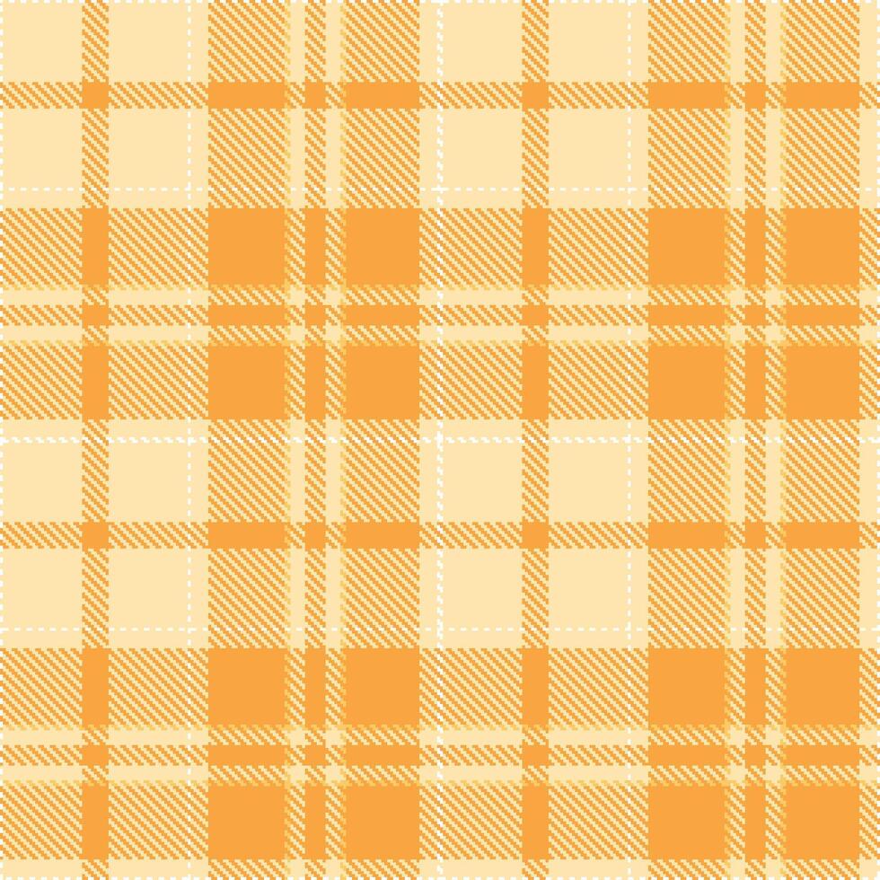 Deep Pale Peach Seamless Tartan with Smoky Light Orange accents Textile Design vector