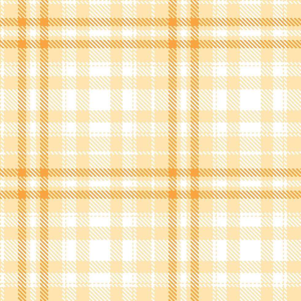Modern Vivid Pale Peach Seamless Tartan Textile Design vector