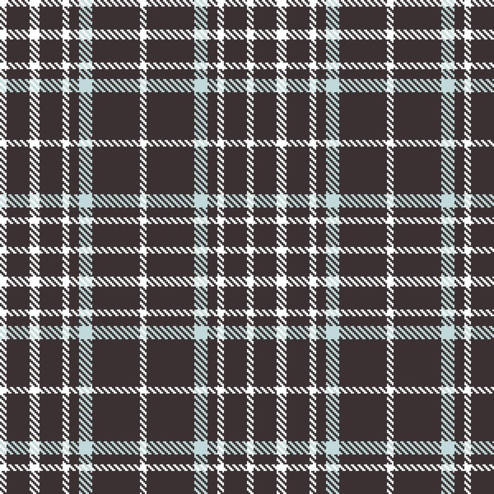 Muted Dark Grey Seamless Tartan with Deep White accents Textile Design vector