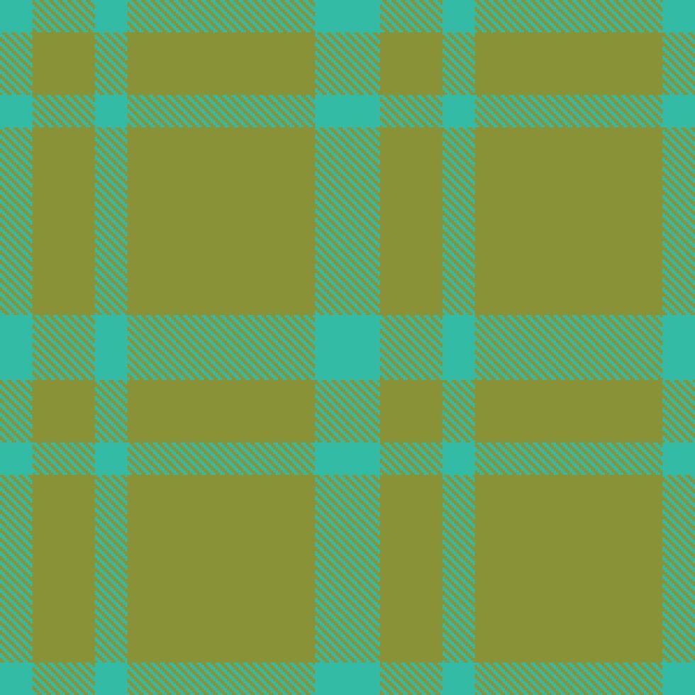 Deep Tealish Seamless Tartan with Warm Baby Green accents Textile Design vector