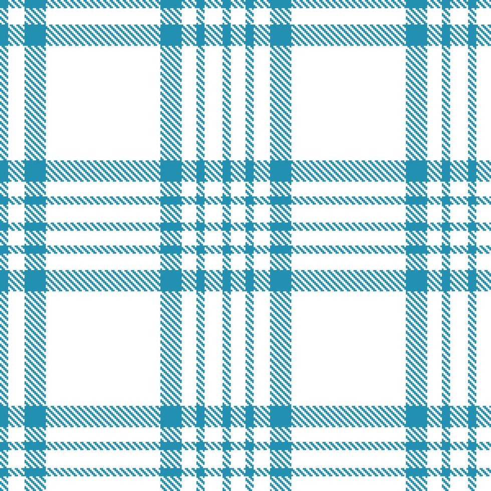 Modern Seamless Tartan in Deep Teal Blue tones Textile Design vector