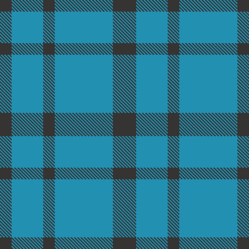 Warm Dark Grey and Deep Teal Blue Seamless Tartan Textile Design vector