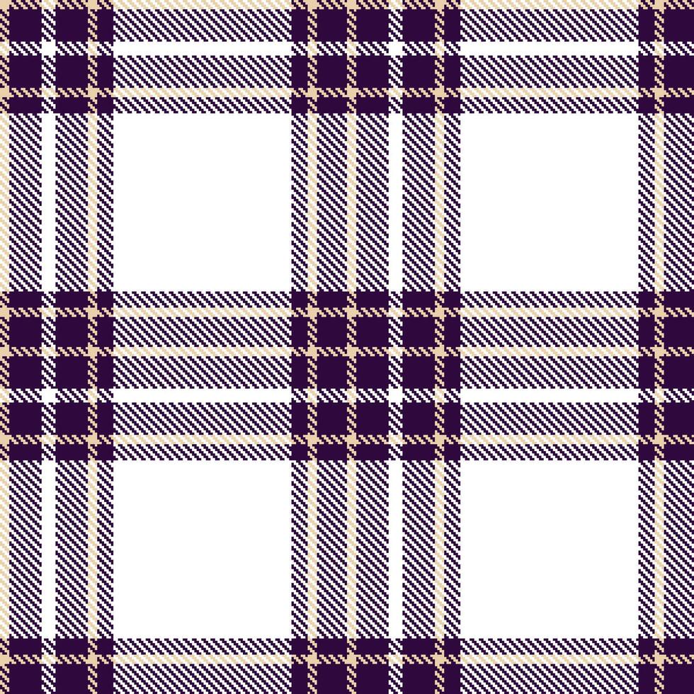 Modern Seamless Tartan in Light Dark Violet tones Textile Design vector