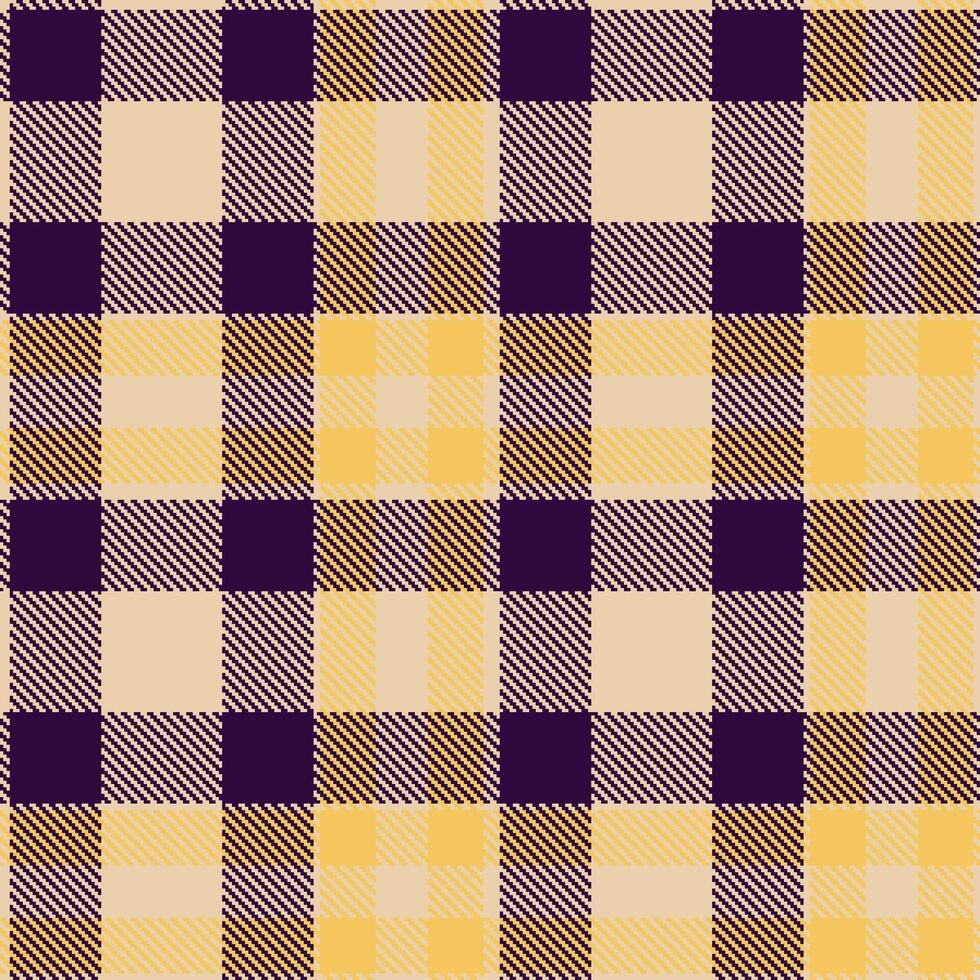 Soft Light Peach and Light Dark Violet Seamless Tartan Textile Design vector