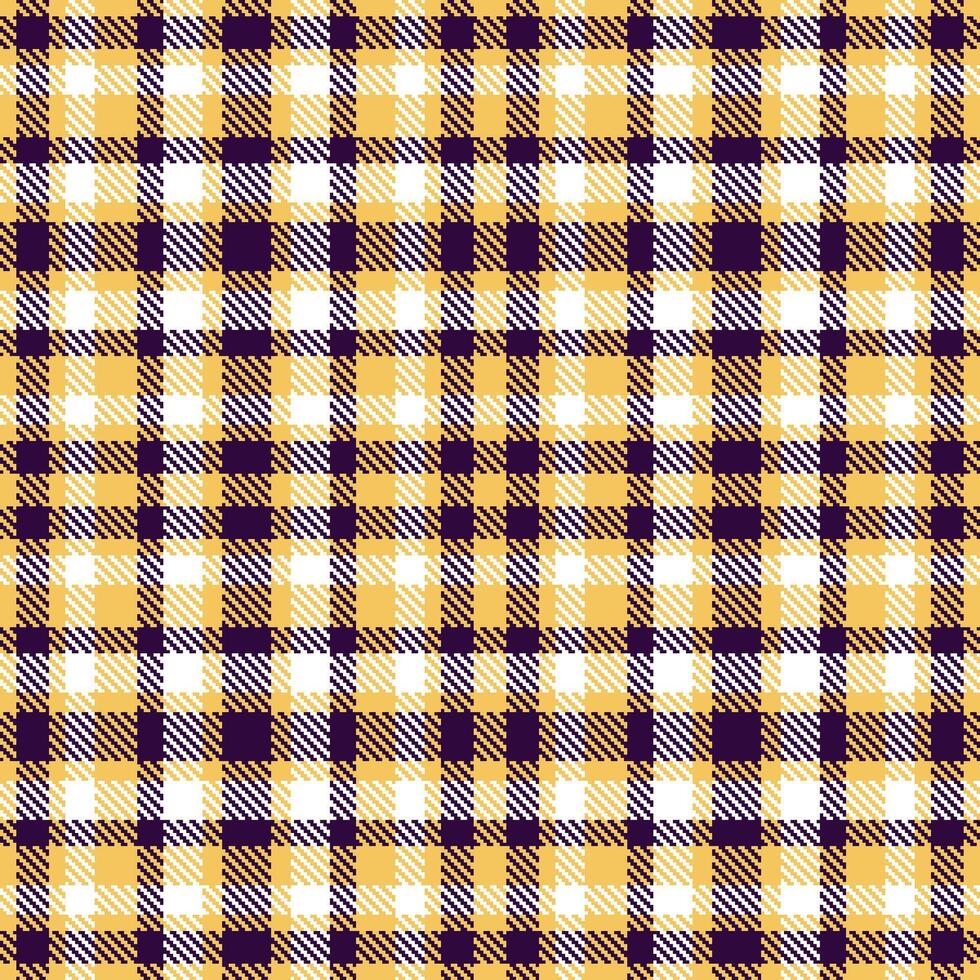 Modern Seamless Tartan in Deep Light Mustard tones Textile Design vector