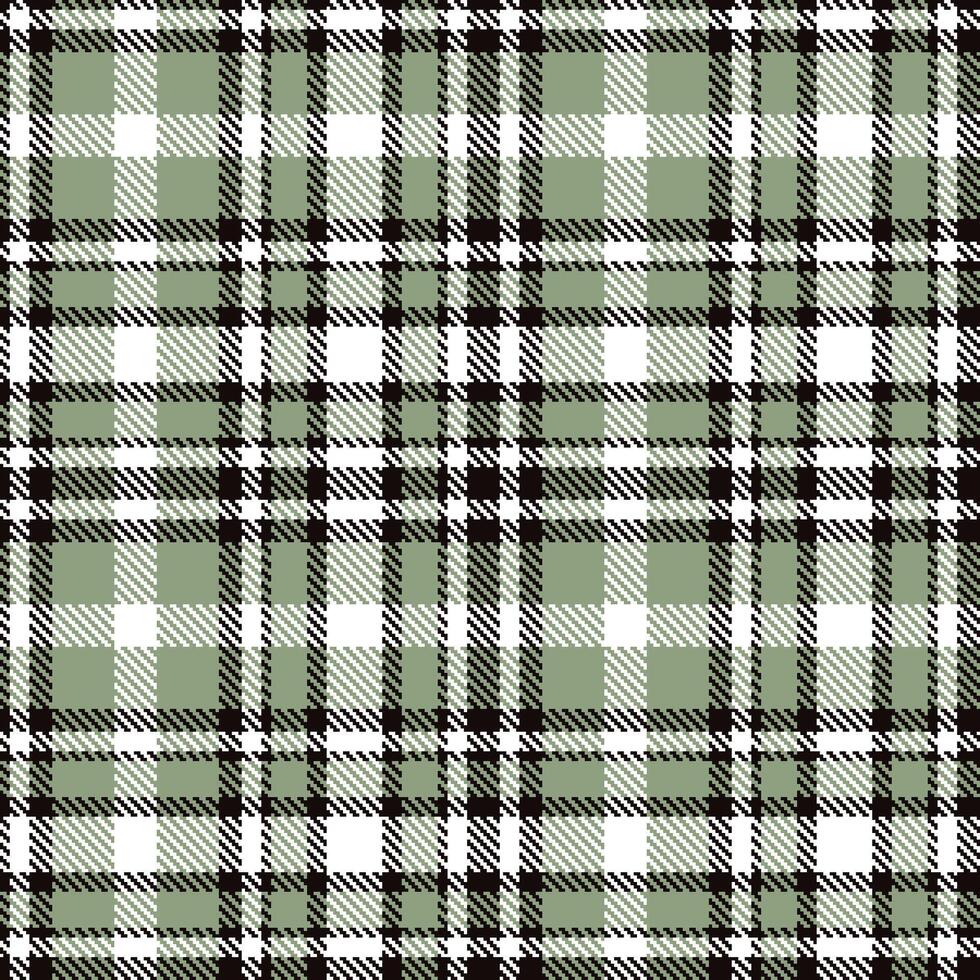 Deep Almost Black Seamless Tartan with Warm White accents Textile Design vector