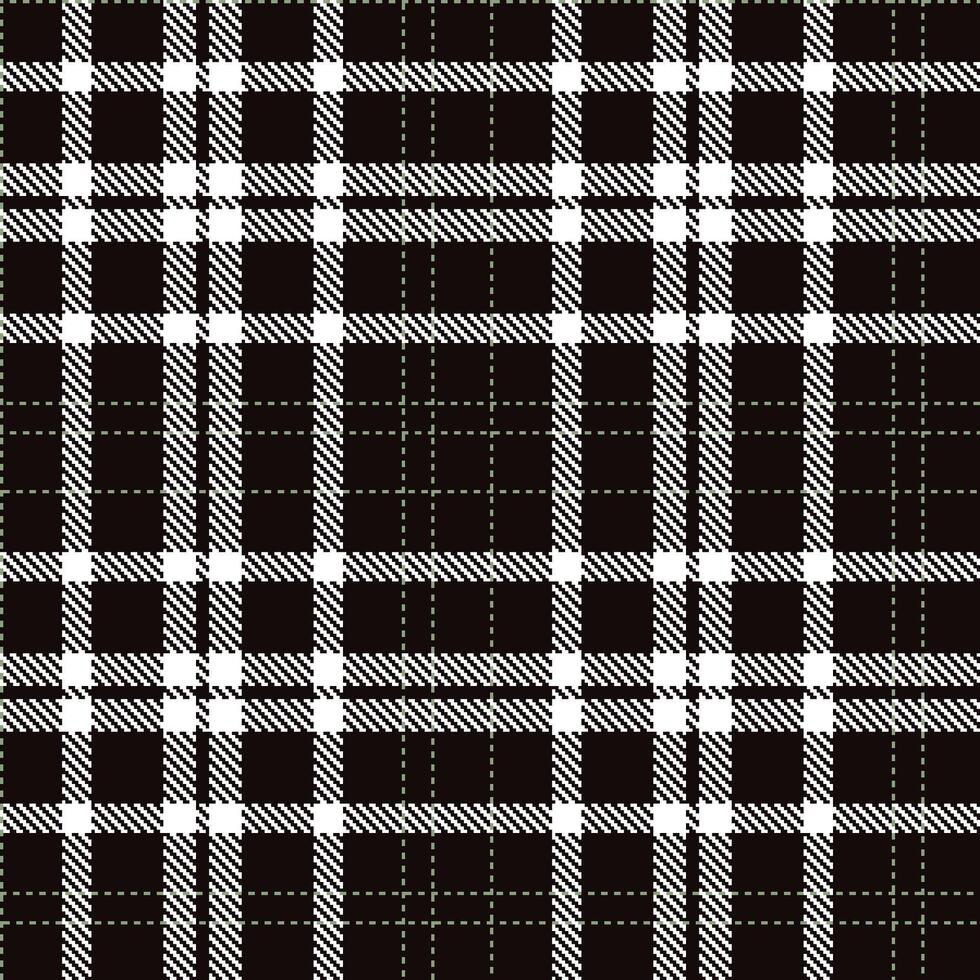 Metallic Almost Black Seamless Tartan with Dusty White accents Textile Design vector