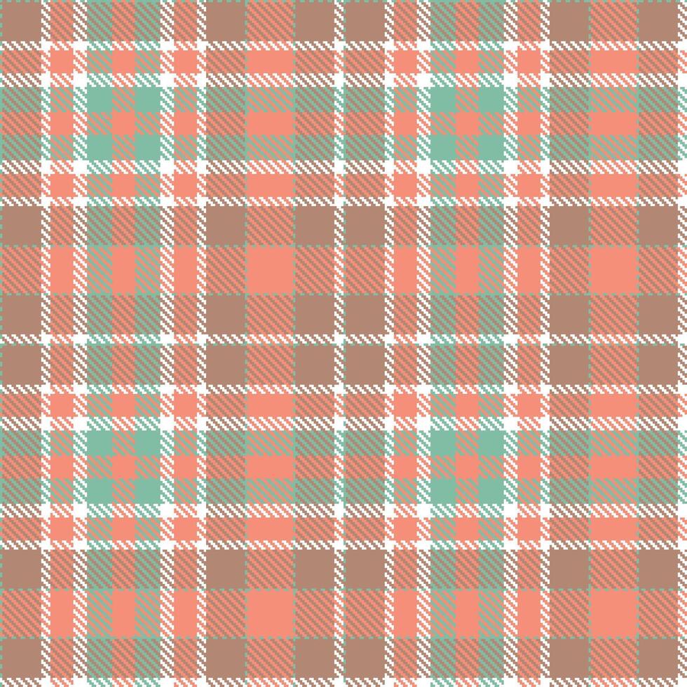 Modern Seamless Tartan in Warm Pale Teal tones Textile Design vector