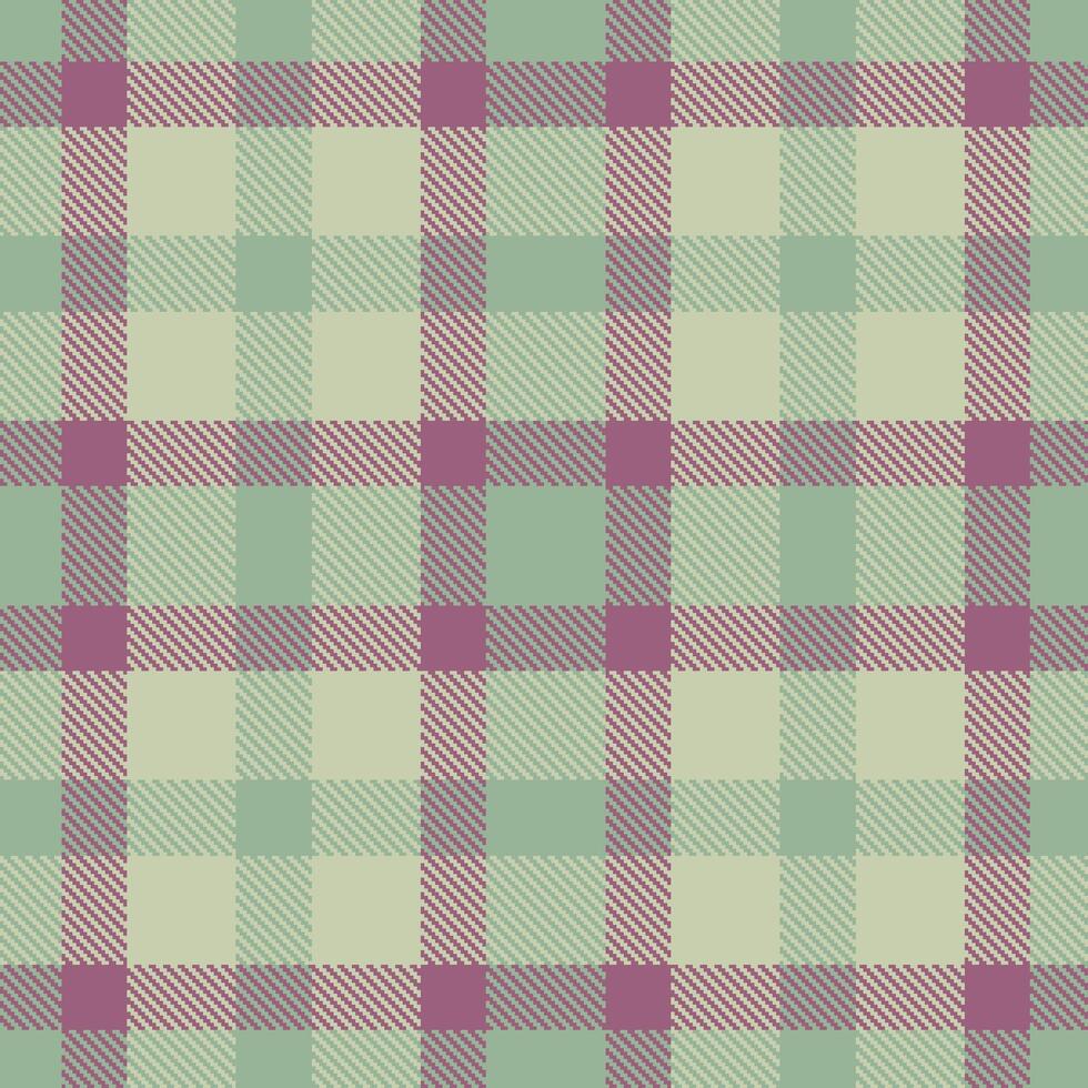 Dusty Greenish Grey Seamless Tartan with Iridescent Dusky Purple accents Textile Design vector