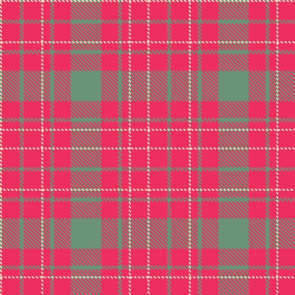 Modern Dark Red Pink Seamless Tartan Textile Design vector
