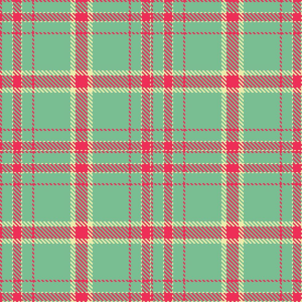 Dark Red Pink Seamless Tartan with Dark Light Tan accents Textile Design vector
