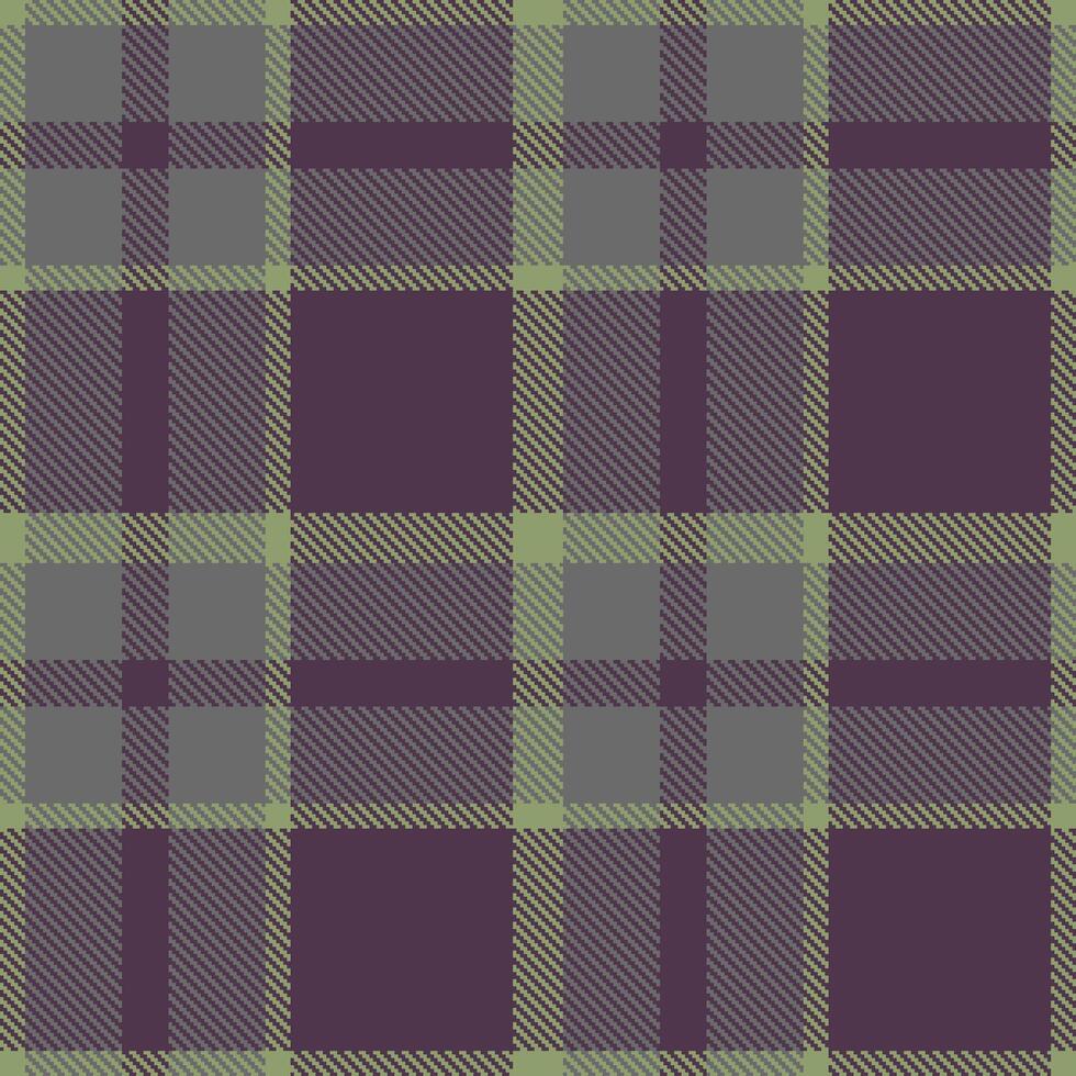 Muted Grey and green Seamless Tartan with Dark Slate Grey accents Textile Design vector