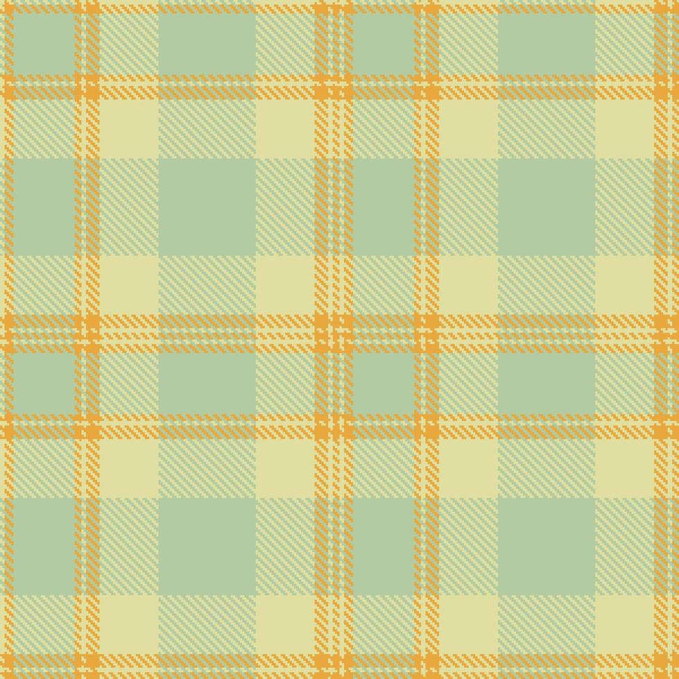 Muted Beige and Dark Butterscotch Seamless Tartan Textile Design vector