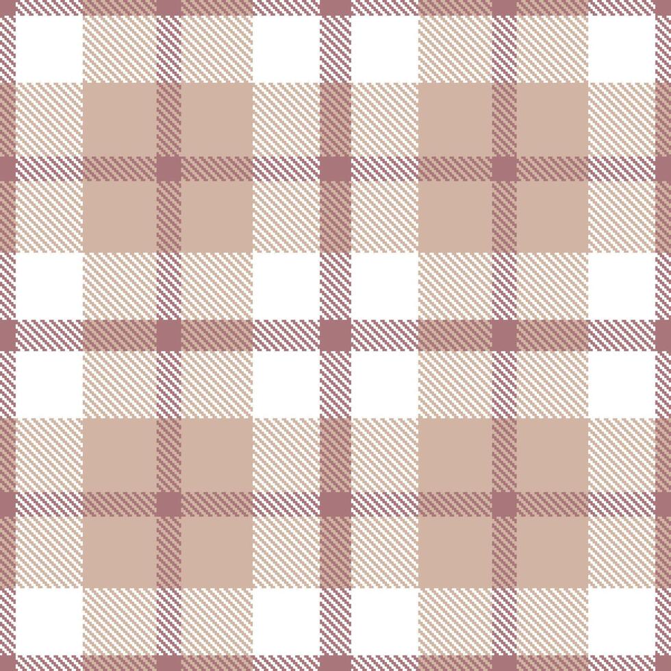 Bright Mauve and Pastel White Seamless Tartan Textile Design vector