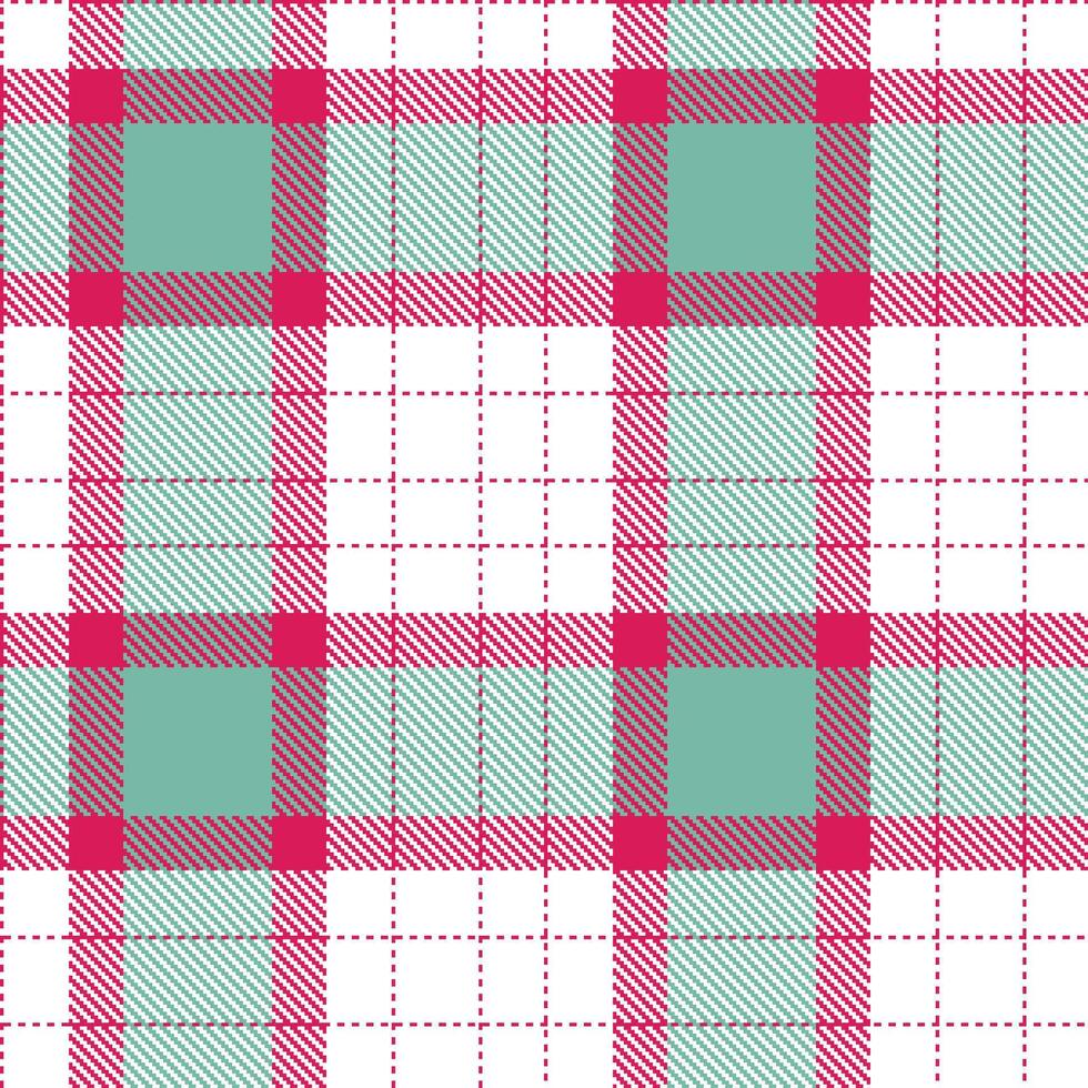 Light Cerise and Dusty White Seamless Tartan Textile Design vector