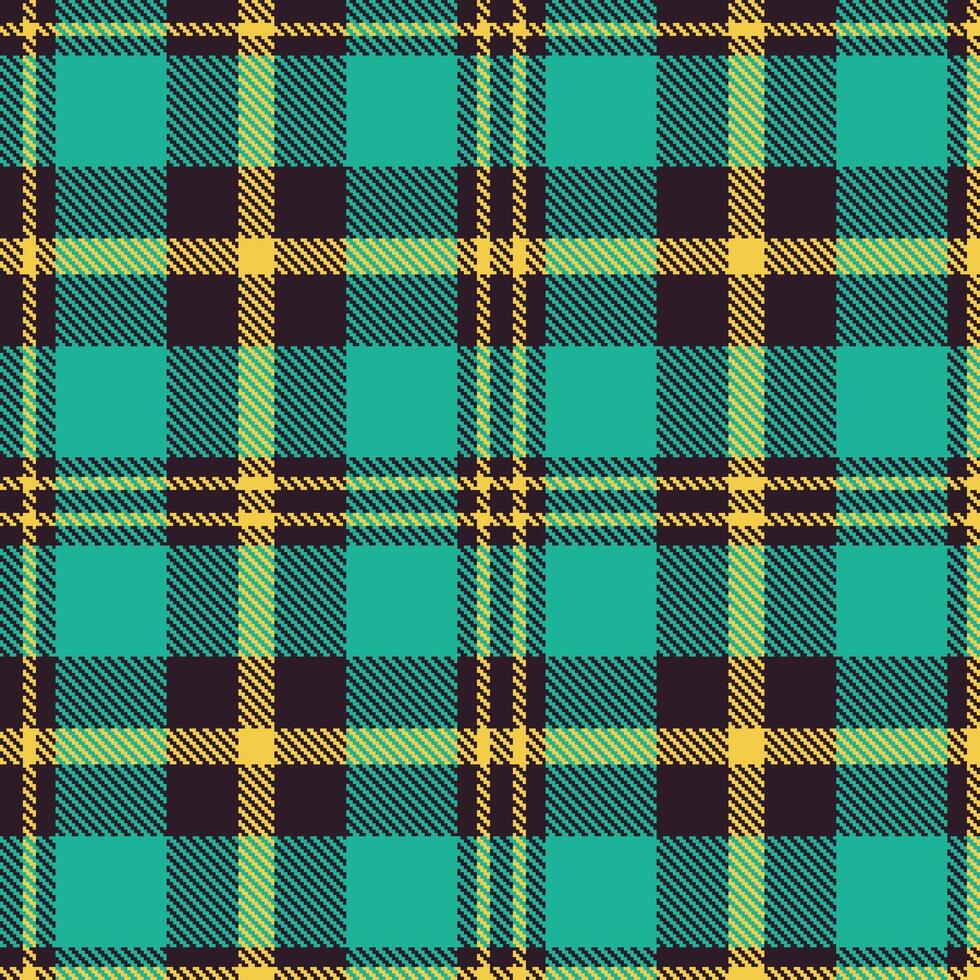 Deep Very Dark Brown and Pale Maize Seamless Tartan Textile Design vector