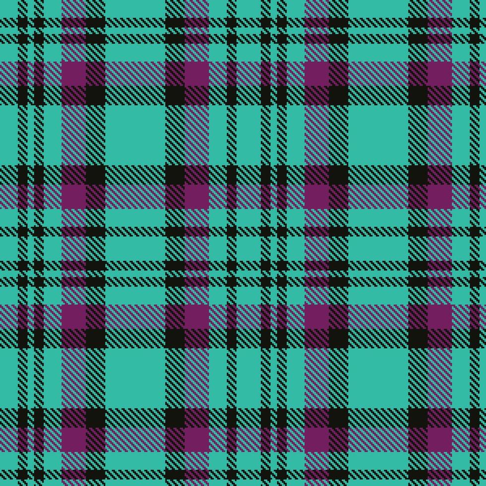 Iridescent Tealish and Warm Almost Black Seamless Tartan Textile Design vector