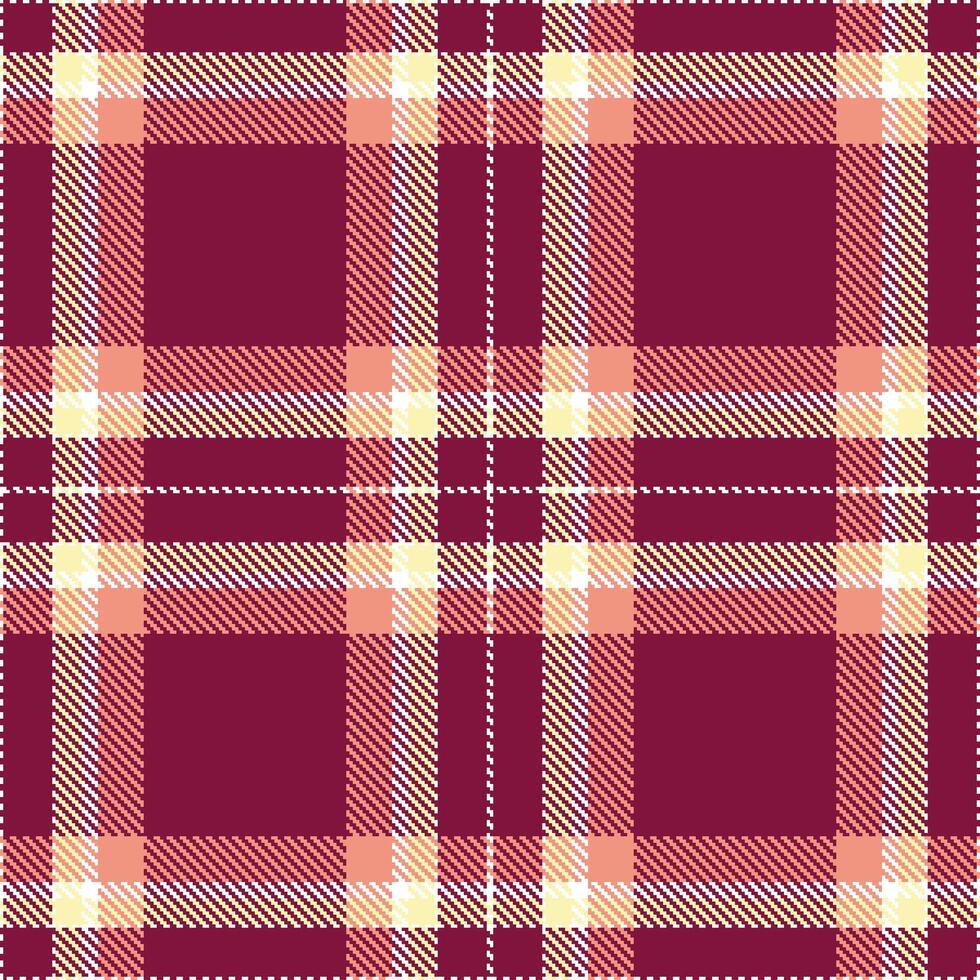 Light White Seamless Tartan with Rich Wine accents Textile Design vector