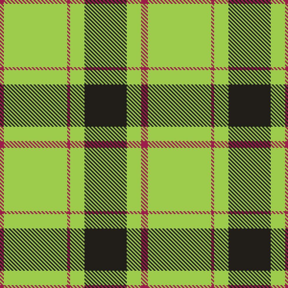 Cool Kiwi Green Seamless Tartan with Smoky Purple Red accents Textile Design vector