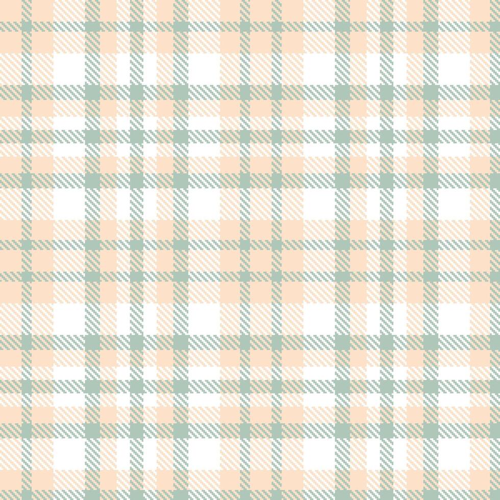 Modern Dusty Light Peach Seamless Tartan Textile Design Variant 2336 vector
