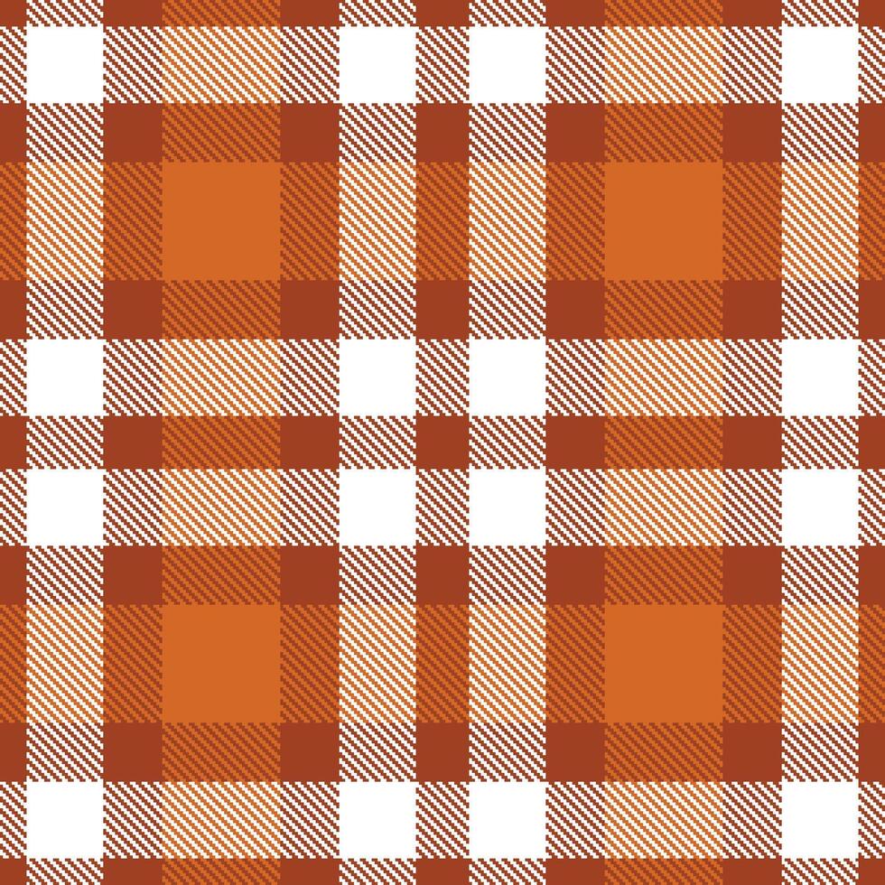 Metallic Burnt Umber and Dark White Seamless Tartan Textile Design vector