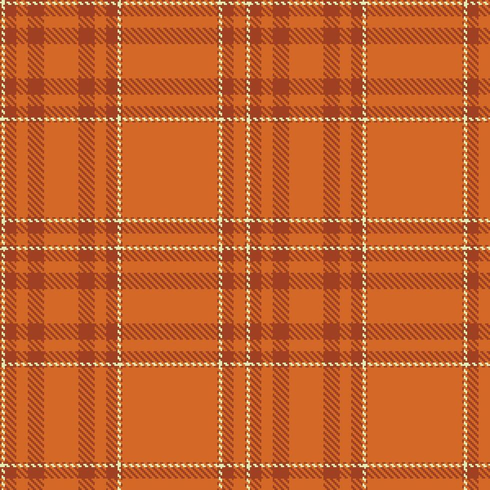 Modern Seamless Tartan in Deep Burnt Umber tones Textile Design vector