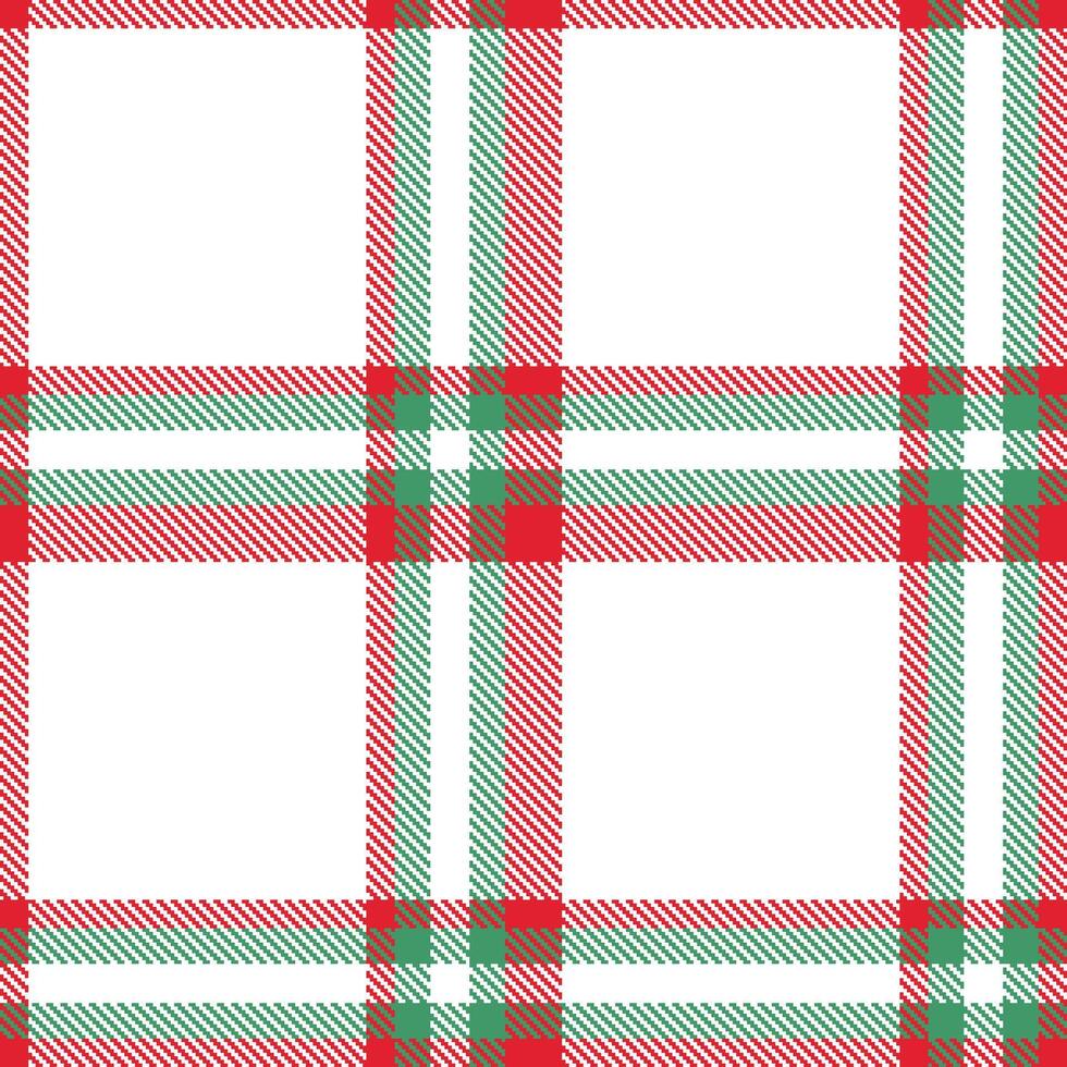 Rich Strawberry Seamless Tartan with Deep White accents Textile Design vector