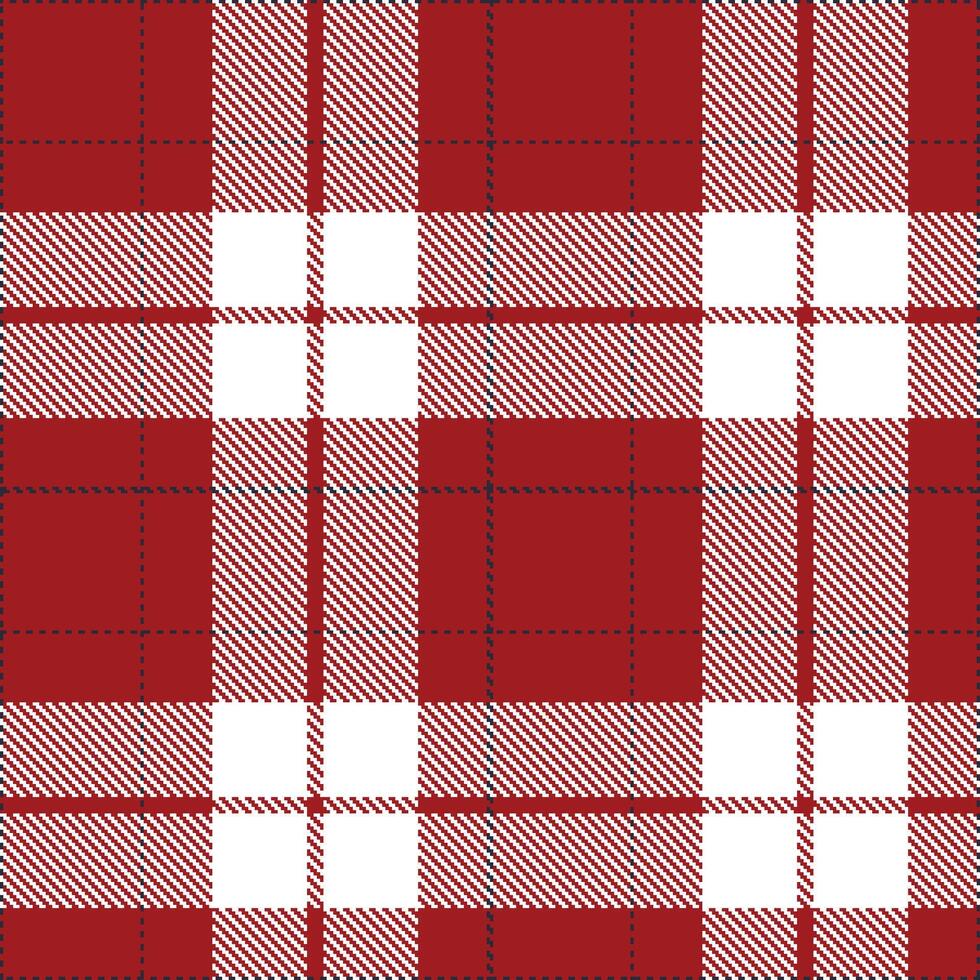 Rich Carmine Seamless Tartan with Deep Dark accents Textile Design 386 vector