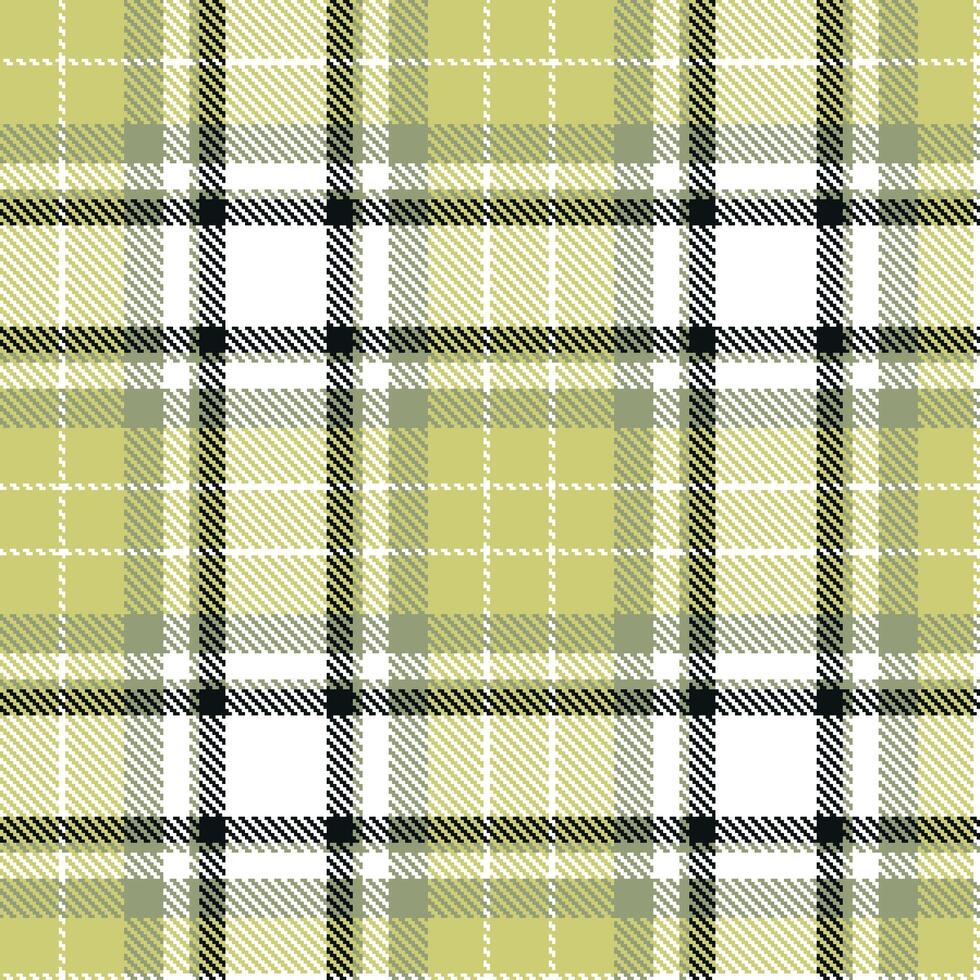 Neon White and Warm Grey and green Seamless Tartan Textile Design vector