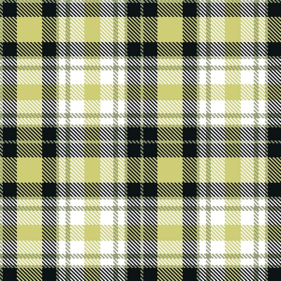 Modern Seamless Tartan in Muted Grey and green tones Textile Design vector