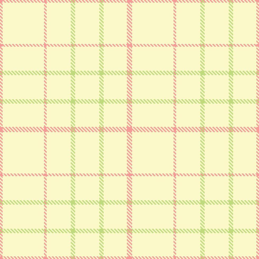 Modern Pale Ecru Seamless Tartan Textile Design vector