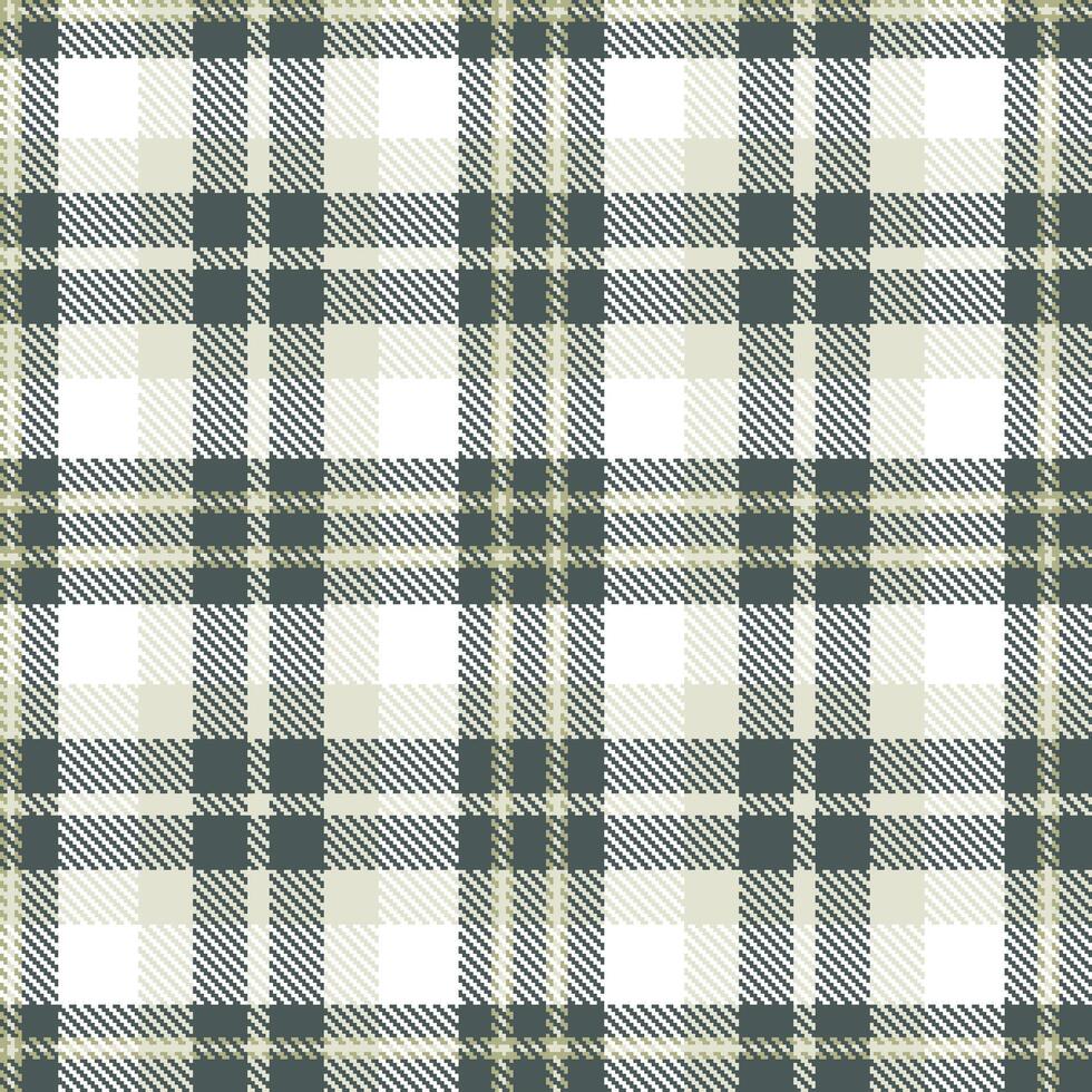 Modern Seamless Tartan in Bright Light Grey tones Textile Design vector