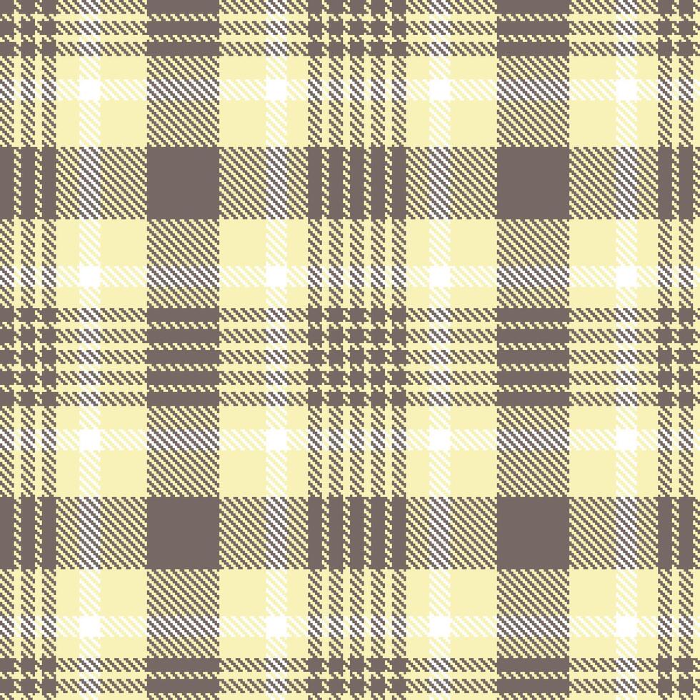 Bright Egg Shell and Deep Medium Grey Seamless Tartan Textile Design vector