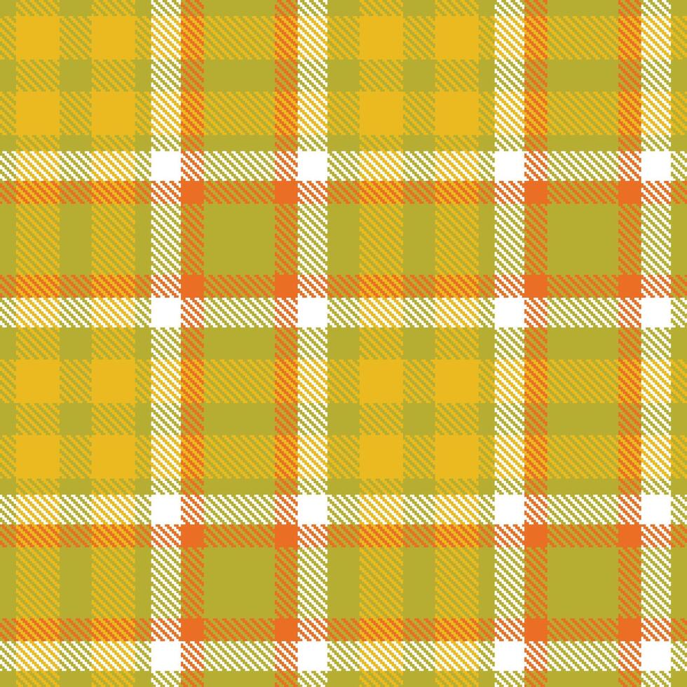 Modern Seamless Tartan in Iridescent Muddy Yellow tones Textile Design vector