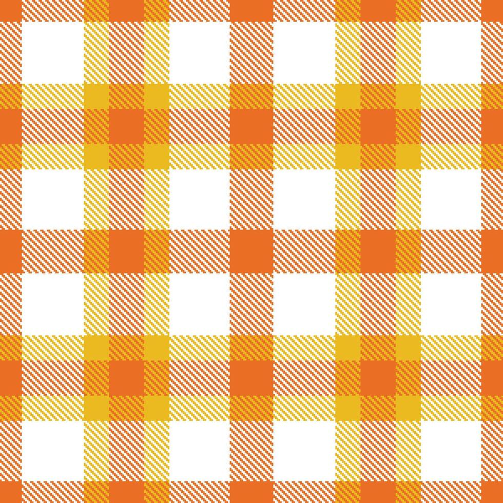 Modern Seamless Tartan in Iridescent Orange tones Textile Design vector