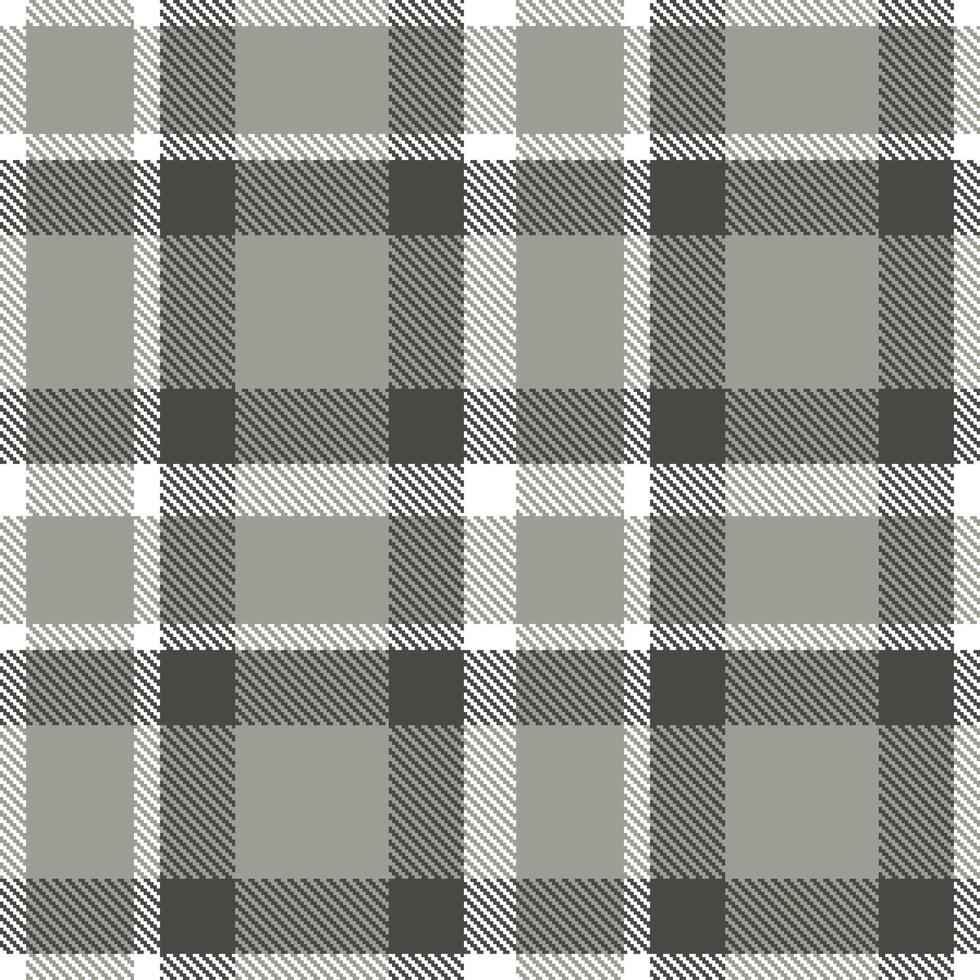 Modern Pale White Seamless Tartan Textile Design Variant 2582 vector