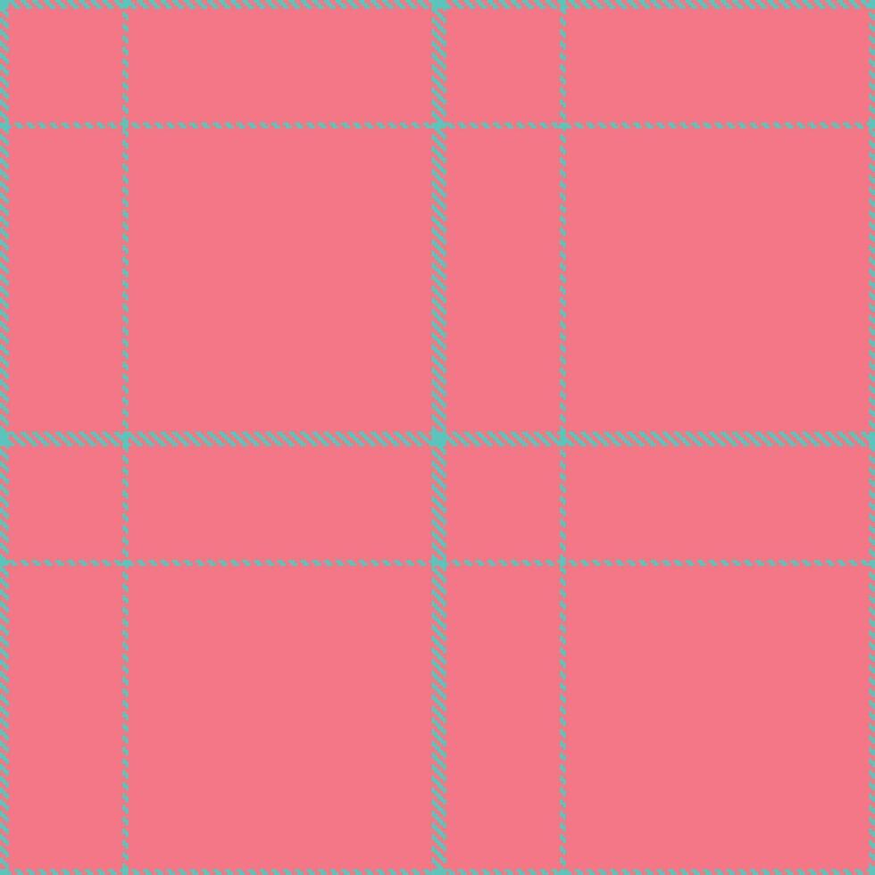Pastel Topaz and Bright Blush Pink Seamless Tartan Textile Design vector