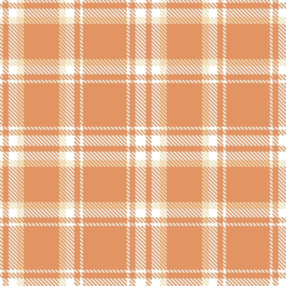 Soft White Seamless Tartan with Iridescent Peach accents Textile Design vector