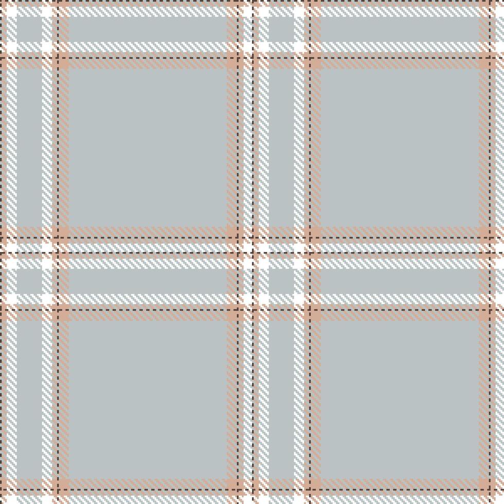 Light Mushroom Seamless Tartan with Pastel Charcoal Grey accents Textile Design vector